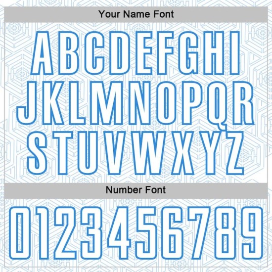 Soccer Jersey Shape Sublimation White Custom Sports Blue Geometric Uniform Powder