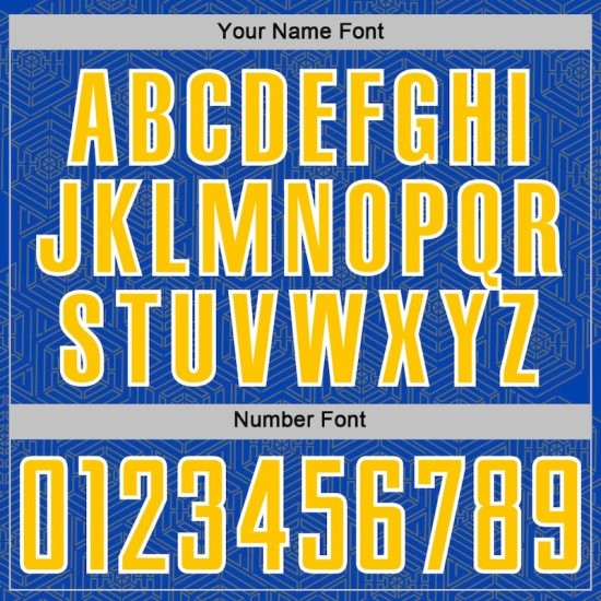 Soccer Jersey Geometric Uniform Shape Sublimation Sports Blue Thunder Yellow-White Custom