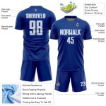 Soccer Geometric Sports Blue Custom Royal Shape White-Light Sublimation Uniform Jersey