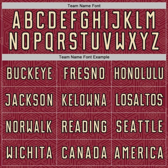 Shape Sublimation Geometric Custom Soccer Sports Uniform Cream-Black Jersey Crimson