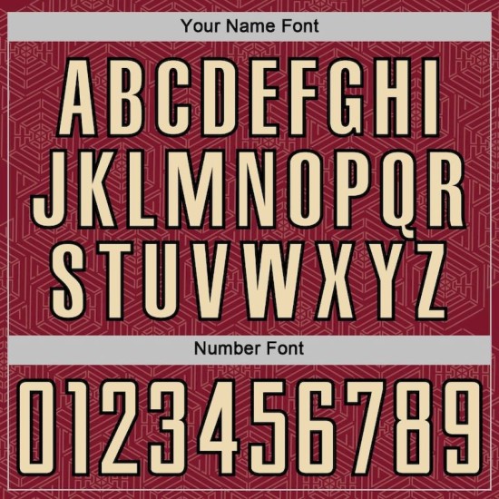 Shape Sublimation Geometric Custom Soccer Sports Uniform Cream-Black Jersey Crimson