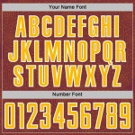 Jersey Custom Burgundy Shape Geometric Uniform Gold-White Sublimation Soccer Sports