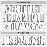 Custom White Steel Uniform Shape Geometric Sublimation Gray Jersey Sports Soccer