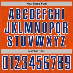 Custom Shape Uniform Sports Geometric Soccer Jersey Sublimation Orange Royal-White