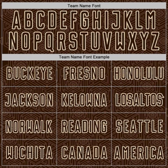 Brown Shape Sports Jersey Cream Sublimation Custom Soccer Geometric Uniform